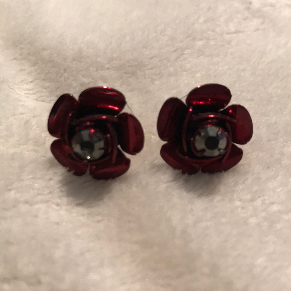 NWOT Betsey Johnson Rose Earrings